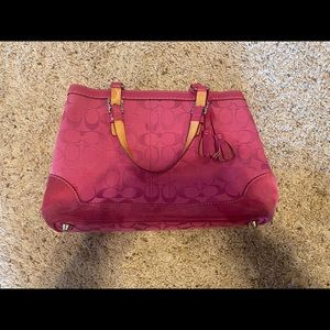 Pink coach purse